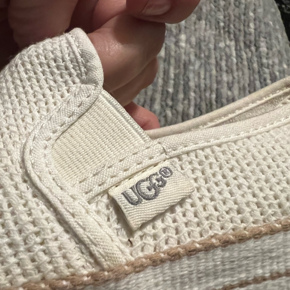 UGG Women's White Slip-On Flats - Picture 2 of 9